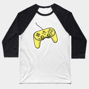 Joystick Controller and Game Pad Stick Sticker vector illustration. Sports and technology gaming objects icon concept. Video game controller or game console sticker logo design with shadow. Baseball T-Shirt